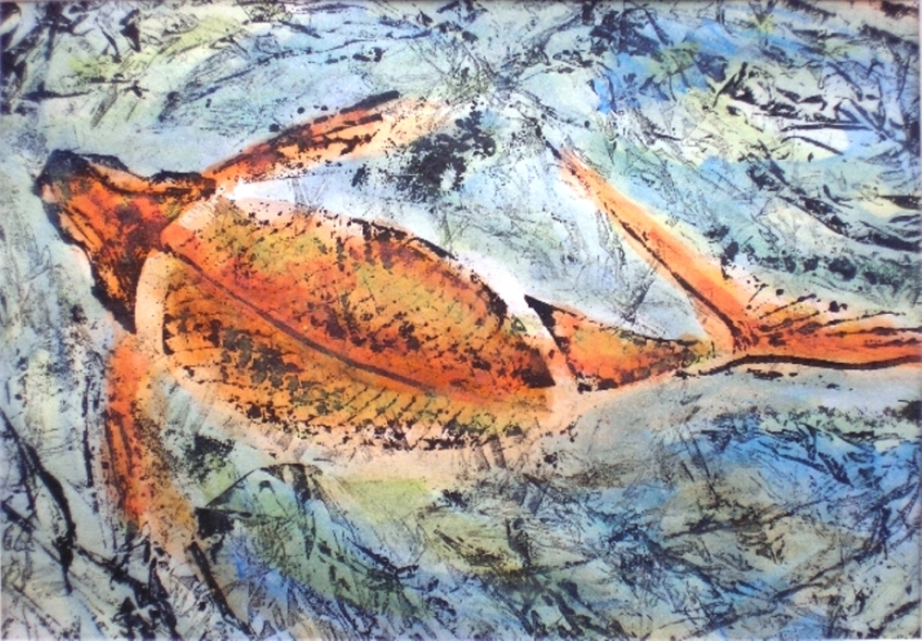 Val Tierney - Fish II - Monoprint 